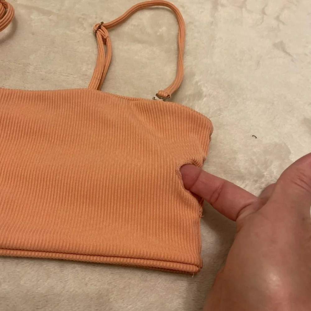 Zaful Peach Bikini Top